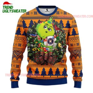 MLB Houston Astros Grinch Hug Ugly Christmas Sweater 1