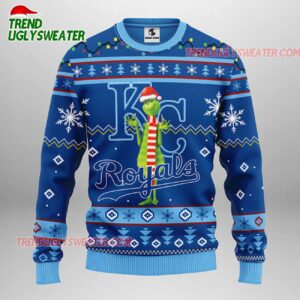 MLB Kansas City Royals Funny Grinch Ugly Christmas Sweater 1