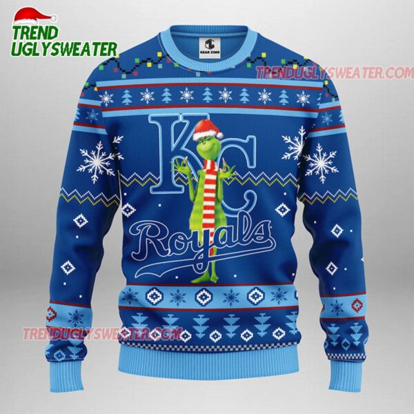 MLB Kansas City Royals Funny Grinch Ugly Christmas Sweater 1