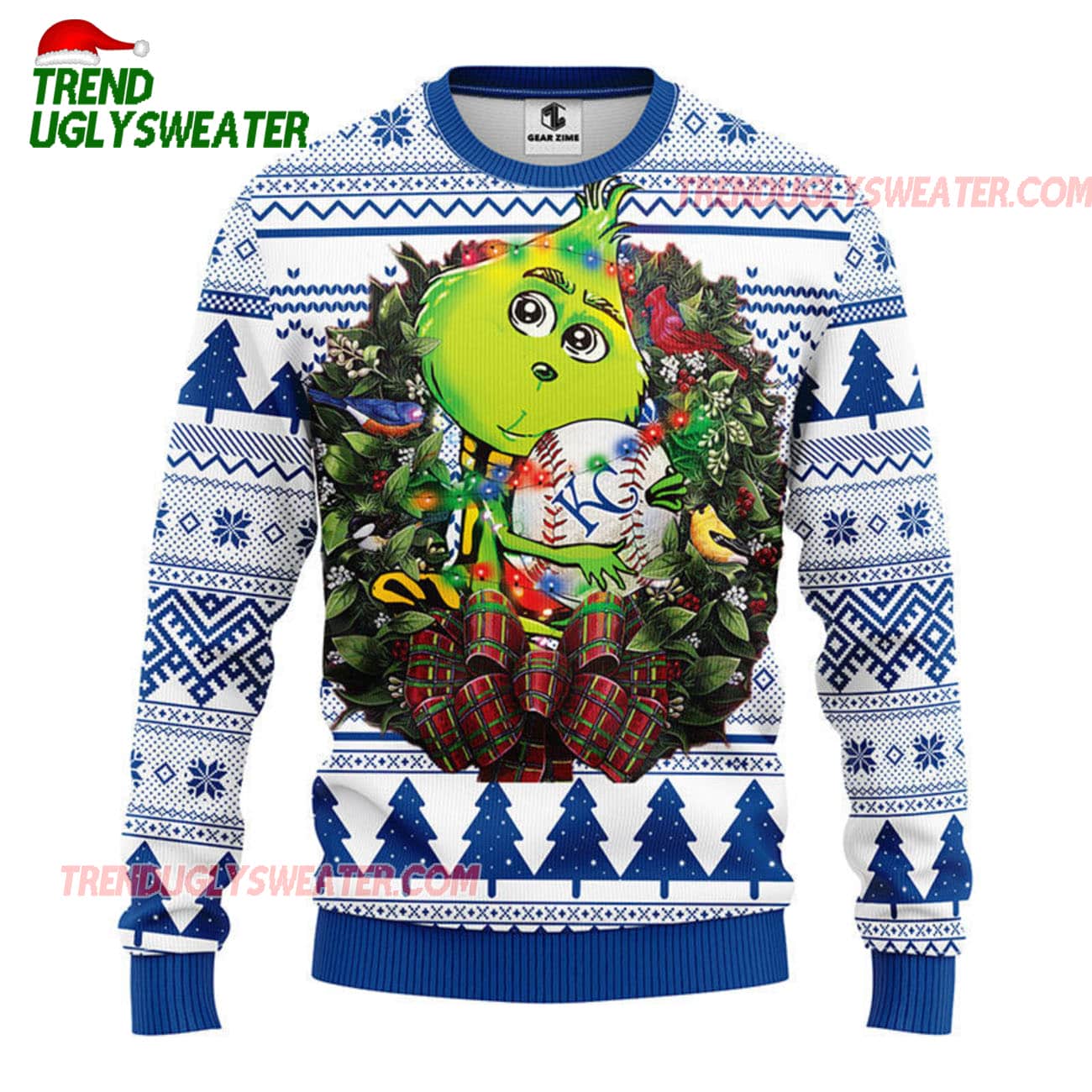 MLB Kansas City Royals Grinch Hug Ugly Christmas Sweater MLB Kansas City Royals Grinch Hug Ugly Christmas Sweater