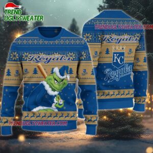 MLB Kansas City Royals Grinch Stolen Ugly Christmas Sweater 1