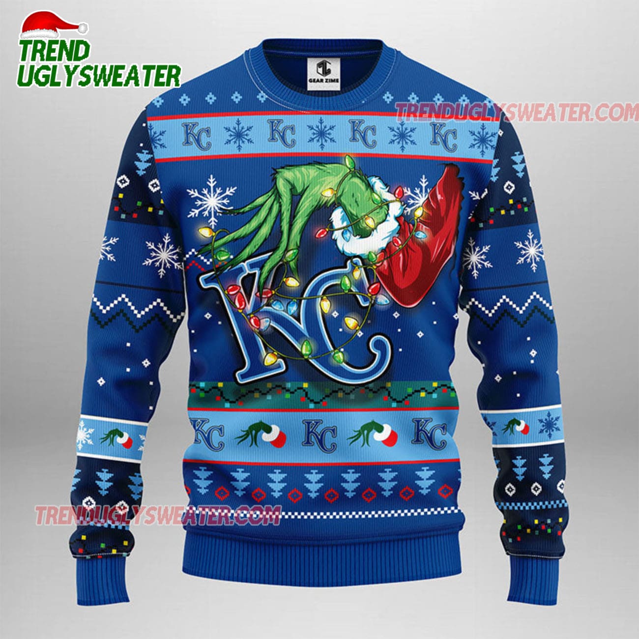 MLB Kansas City Royals Grinch Ugly Christmas Sweater MLB Kansas City Royals Grinch Ugly Christmas Sweater