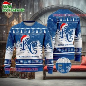 MLB Kansas City Royals Snowfall Holiday Ugly Christmas Sweater 1