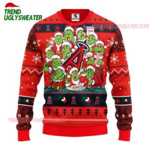 MLB Los Angeles Angels 12 Grinch Xmas Day Ugly Christmas Sweater 1