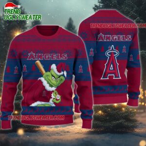 MLB Los Angeles Angels Grinch Stolen Ugly Christmas Sweater 1