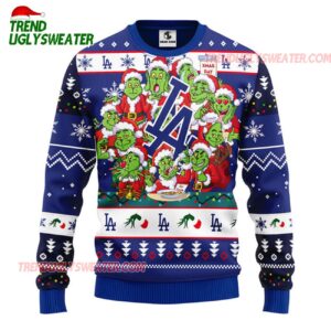 MLB Los Angeles Dodgers 12 Grinch Xmas Day Ugly Christmas Sweater 1