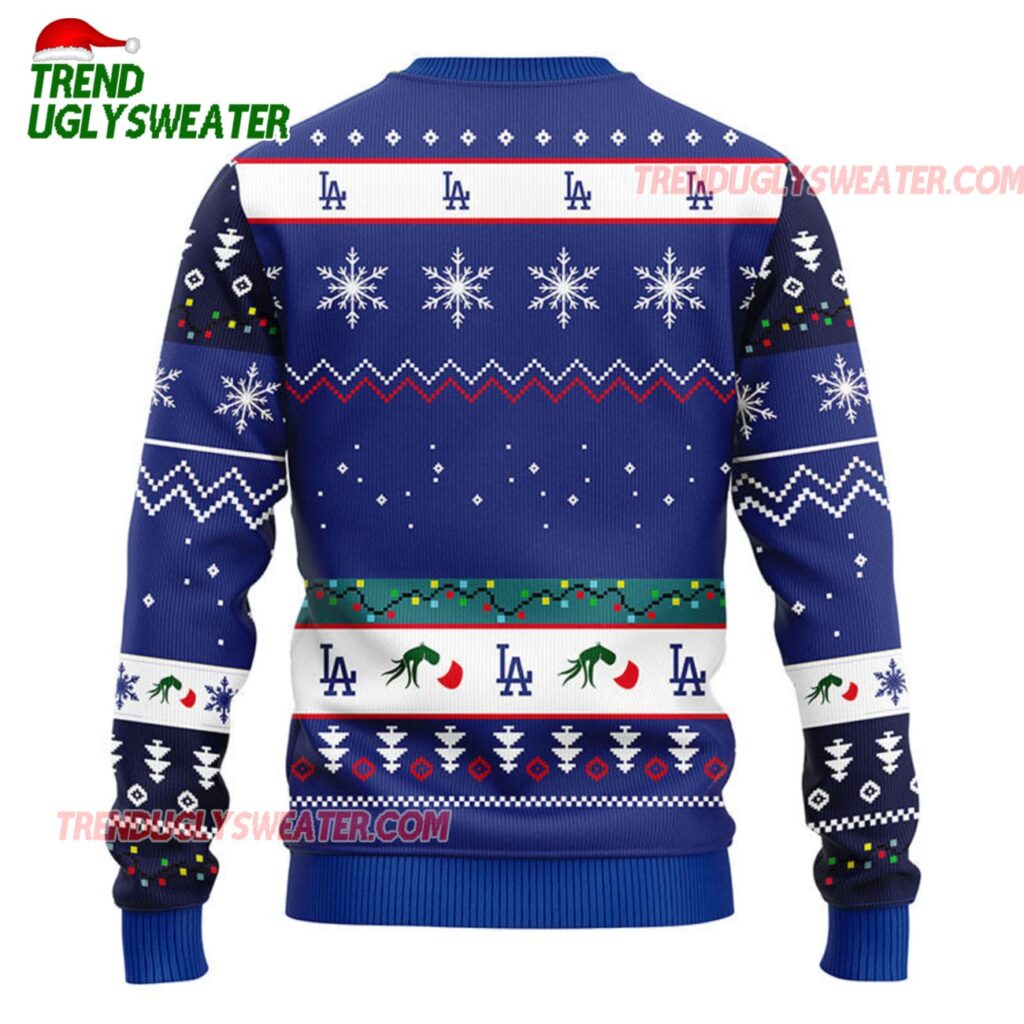 MLB Los Angeles Dodgers 12 Grinch Xmas Day Ugly Christmas Sweater 2