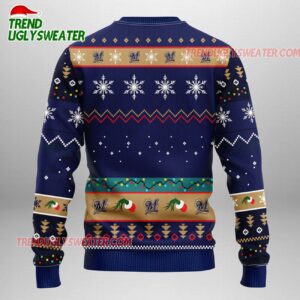MLB Milwaukee Brewers Grinch Hand Ugly Christmas Sweater 2