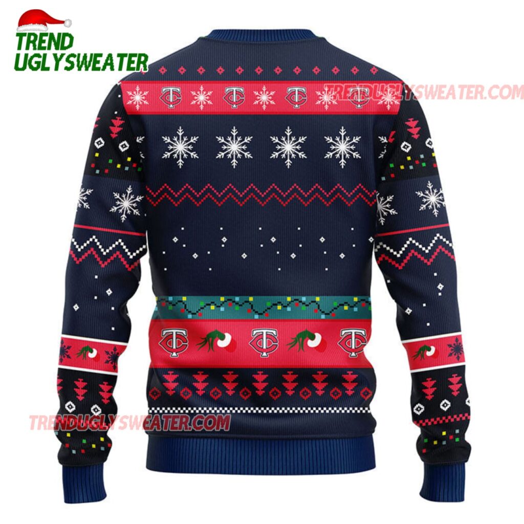 MLB Minnesota Twins 12 Grinch Xmas Day Ugly Christmas Sweater 2