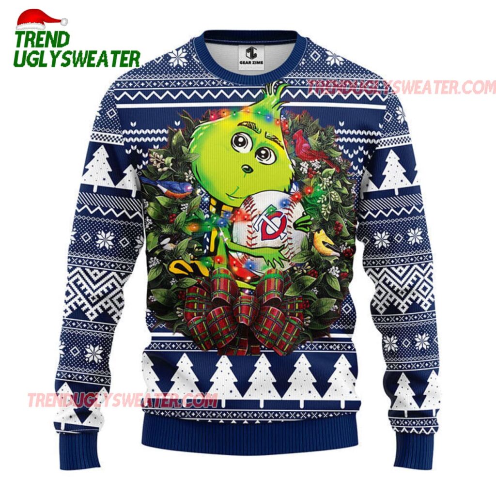 MLB Minnesota Twins Grinch Hug Ugly Christmas Sweater 1