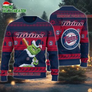MLB Minnesota Twins Grinch Stolen Ugly Christmas Sweater 1