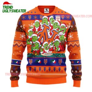 MLB New York Mets 12 Grinch Xmas Day Ugly Christmas Sweater 1