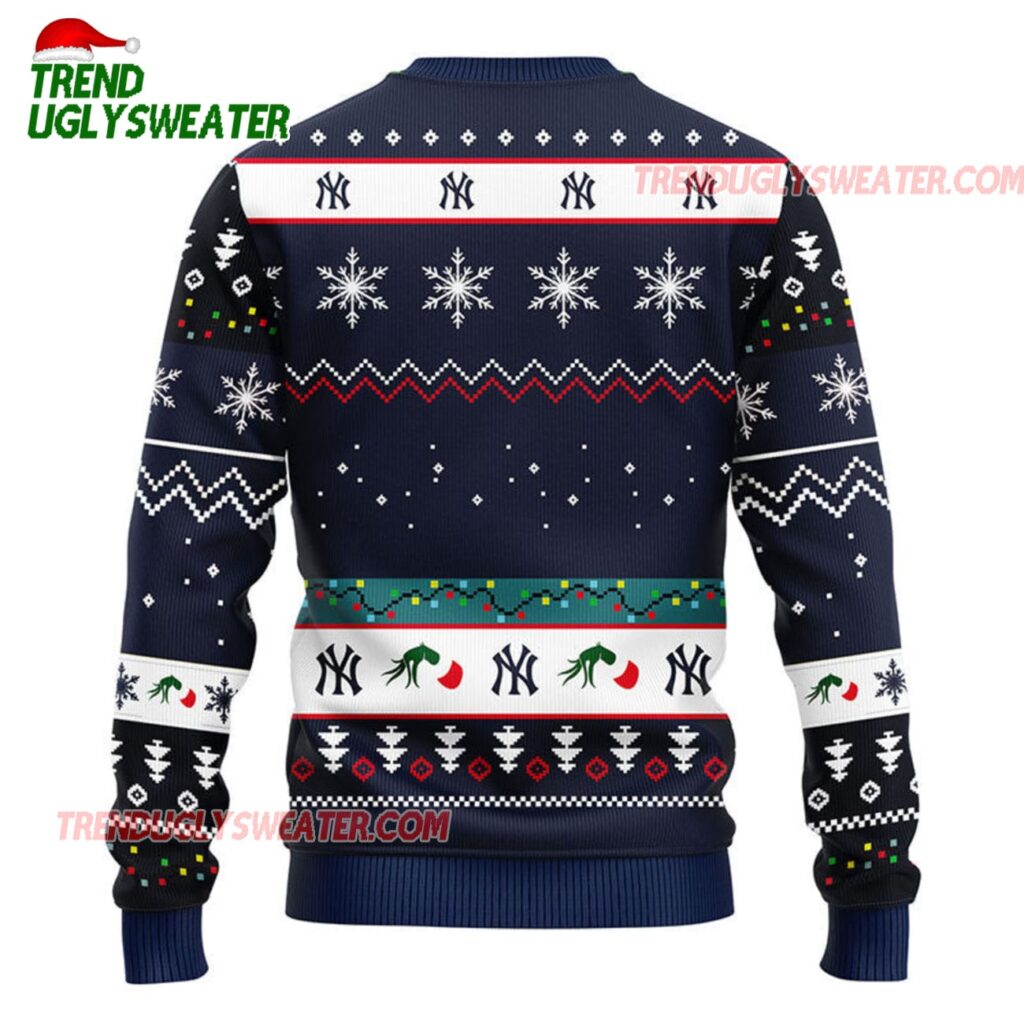 MLB New York Yankees 12 Grinch Xmas Day Ugly Christmas Sweater 2