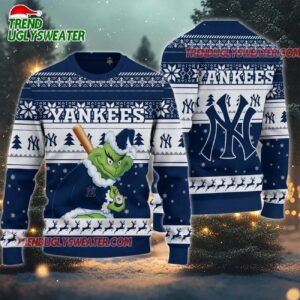 MLB New York Yankees Grinch Stolen Ugly Christmas Sweater 1