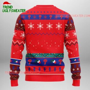 MLB Philadelphia Phillies Grinch Hand Ugly Christmas Sweater 2