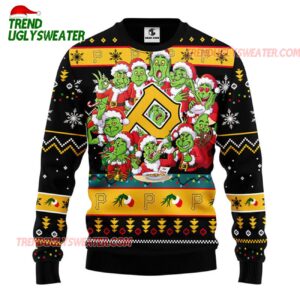 MLB Pittsburgh Pirates 12 Grinch Xmas Day Ugly Christmas Sweater 1