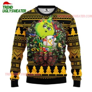 MLB Pittsburgh Pirates Grinch Hug Ugly Christmas Sweater 1