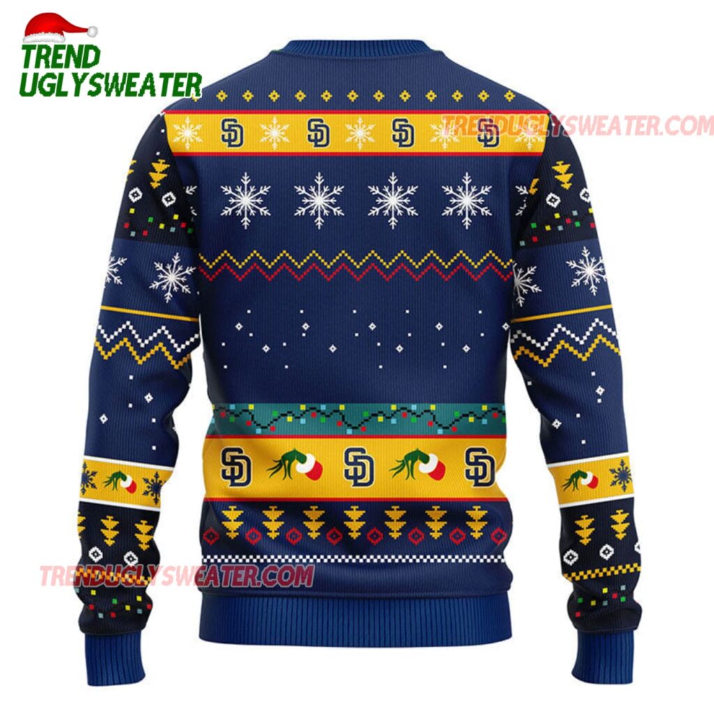 MLB San Diego Padres 12 Grinch Xmas Day Ugly Christmas Sweater 2