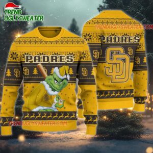 MLB San Diego Padres Grinch Stolen Ugly Christmas Sweater 1