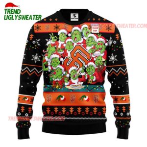 MLB San Francisco Giants 12 Grinch Xmas Day Ugly Christmas Sweater 1