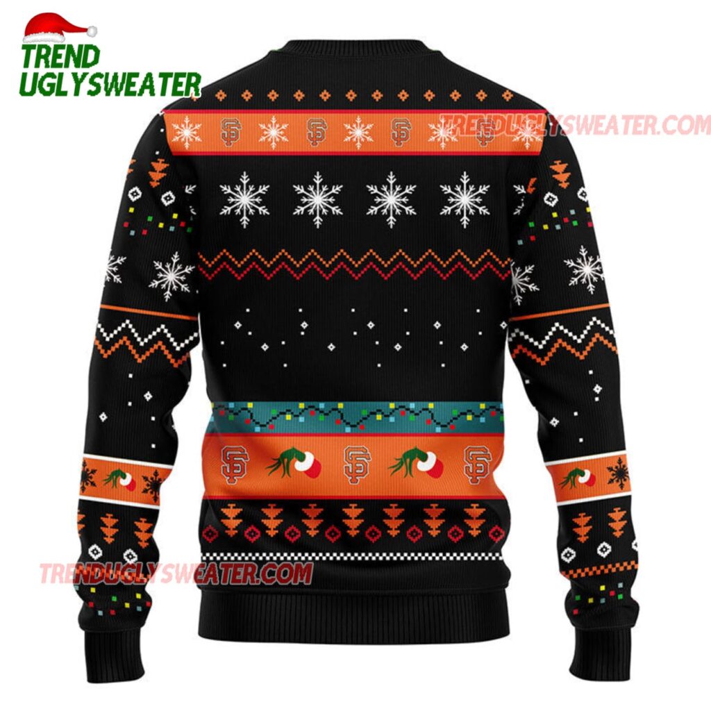 MLB San Francisco Giants 12 Grinch Xmas Day Ugly Christmas Sweater 2