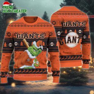 MLB San Francisco Giants Grinch Stolen Ugly Christmas Sweater 1