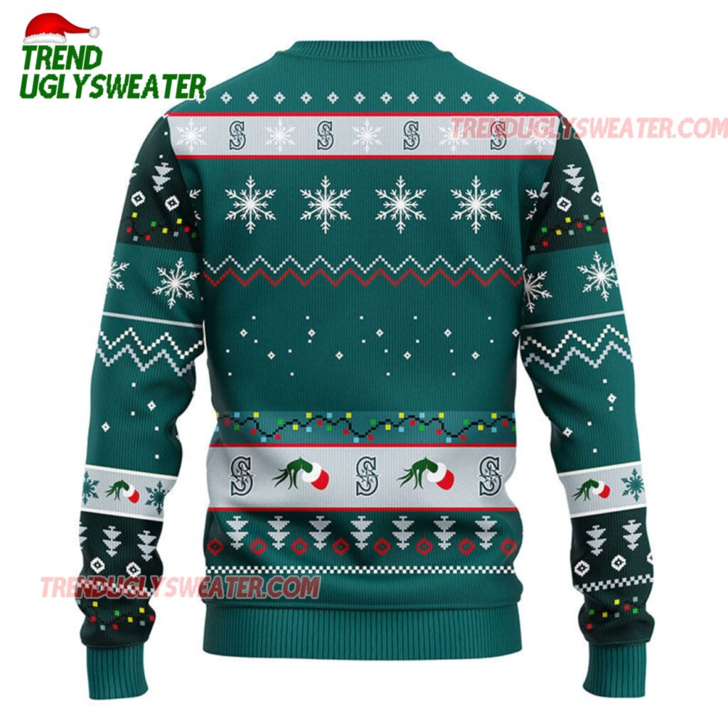 MLB Seattle Mariners 12 Grinch Xmas Day Ugly Christmas Sweater 2