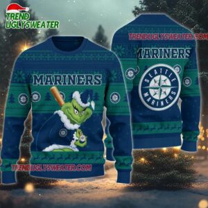 MLB Seattle Mariners Grinch Stolen Ugly Christmas Sweater 1