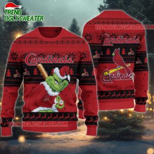 MLB St Louis Cardinals Grinch Stolen Ugly Christmas Sweater 1