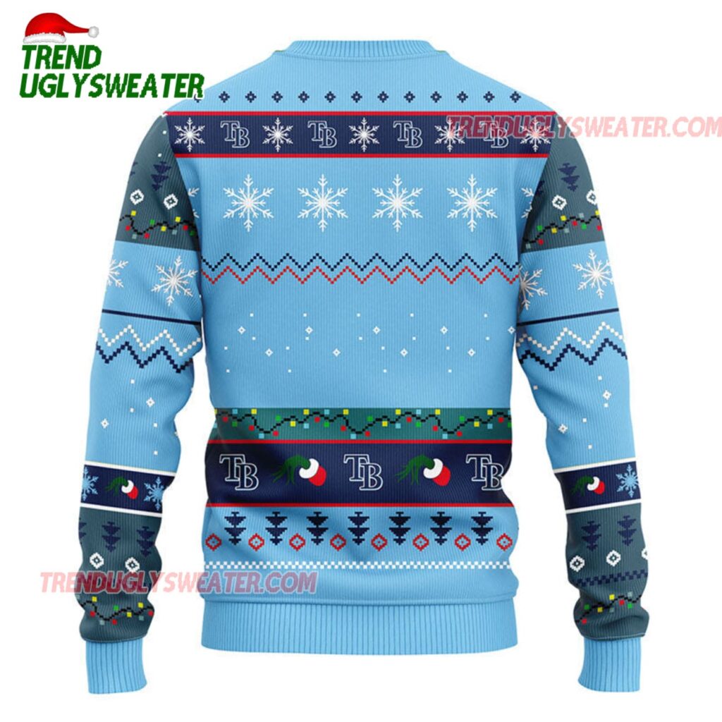 MLB Tampa Bay Rays 12 Grinch Xmas Day Ugly Christmas Sweater 1 MLB Tampa Bay Rays 12 Grinch Xmas Day Ugly Christmas Sweater 2