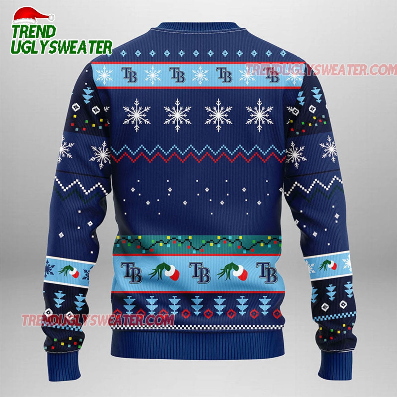 MLB Tampa Bay Rays Grinch Hand Ugly Christmas Sweater MLB Tampa Bay Rays Grinch Hand Ugly Christmas Sweater