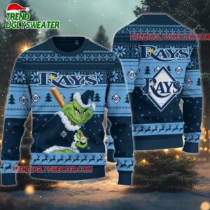 MLB Tampa Bay Rays Grinch Stolen Ugly Christmas Sweater 1