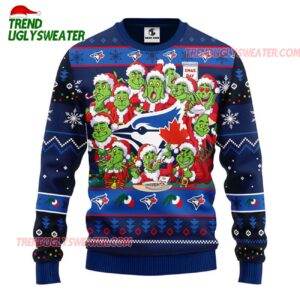 MLB Toronto Blue Jays 12 Grinch Xmas Day Ugly Christmas Sweater 1