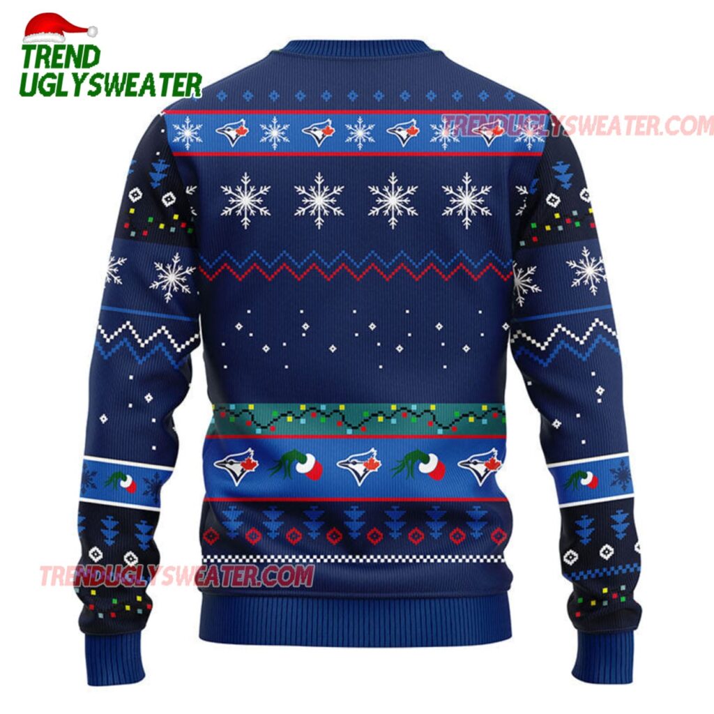 MLB Toronto Blue Jays 12 Grinch Xmas Day Ugly Christmas Sweater 2