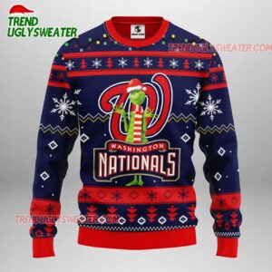 MLB Washington Nationals Funny Grinch Ugly Christmas Sweater 1