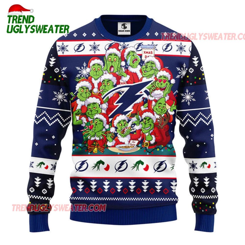 NHL Tampa Bay Lightning 12 Grinch Xmas Day Ugly Christmas Sweater 1