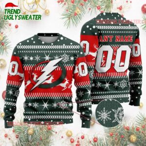 NHL Tampa Bay Lightning Personalized Name Number Ugly Christmas Sweater