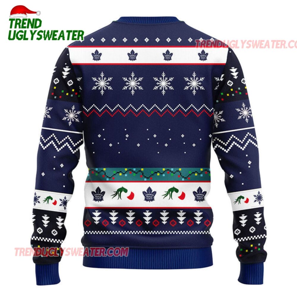 NHL Toronto Maple Leafs 12 Grinch Xmas Day Ugly Christmas Sweater 2
