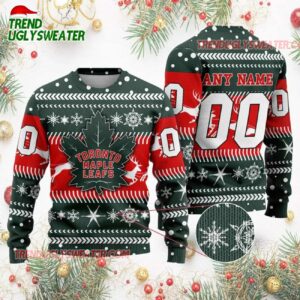 NHL Toronto Maple Leafs Personalized Name Number Ugly Christmas Sweater