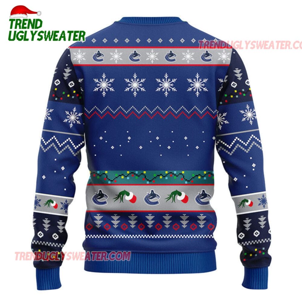 NHL Vancouver Canucks 12 Grinch Xmas Day Ugly Christmas Sweater 2