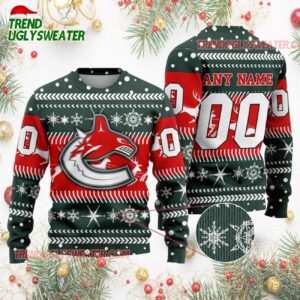 NHL Vancouver Canucks Personalized Name Number Ugly Christmas Sweater