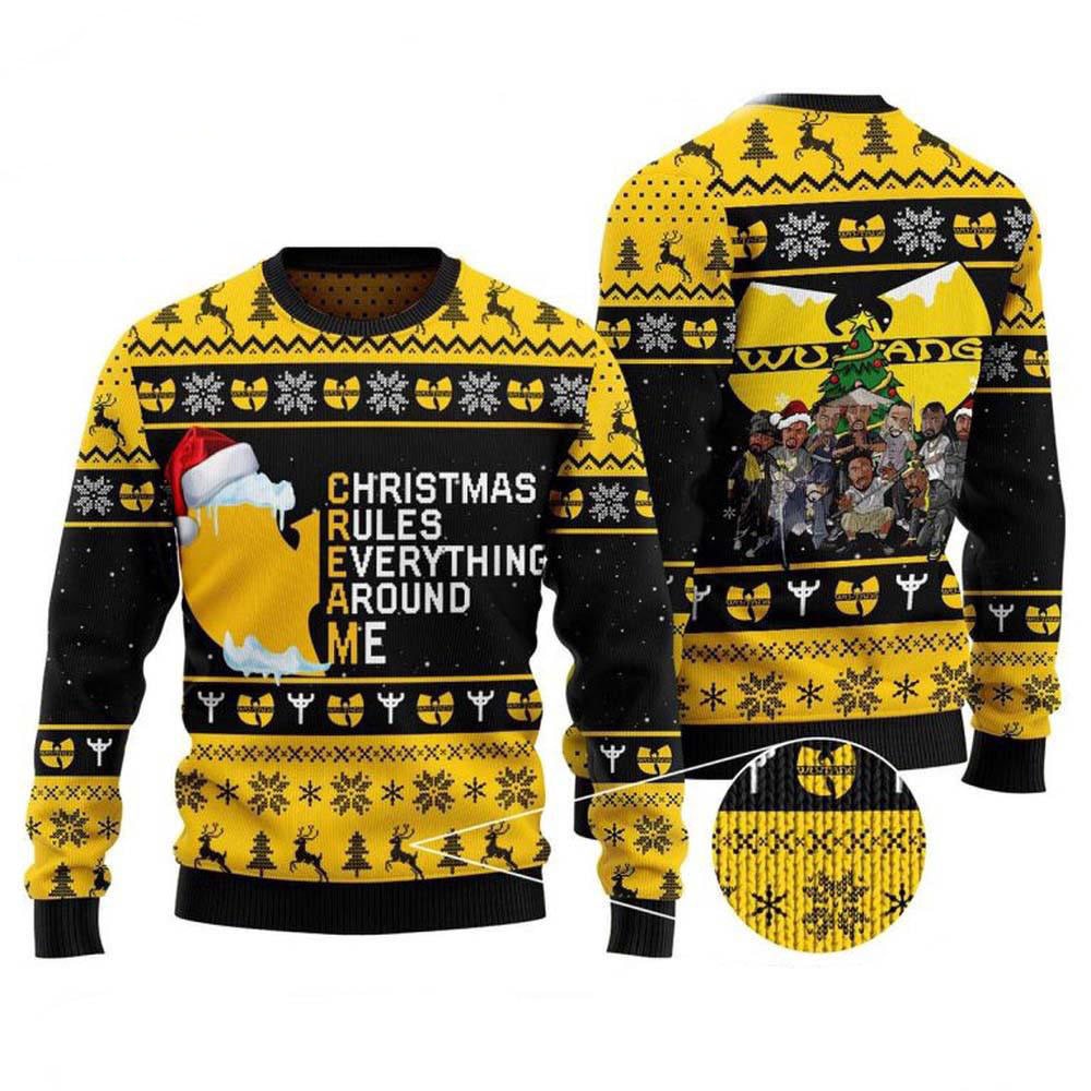 Wu Tang Clan Christmas Rules Everything Around Me Ugly Sweater