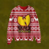 Wu Tang Clan Logo Signature Red White 2025 Ugly Christmas Sweater