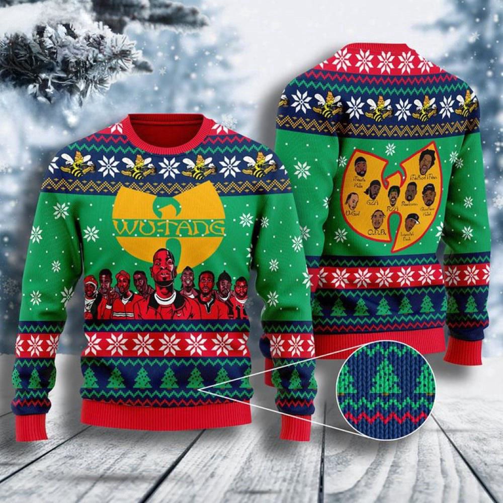 Wu tang Clan All Over Printed Ugly Christmas Member 36 Cream