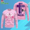 Baltimore Ravens 2025 NFL My God Is Stronger Than Breast Cancer Chritmas Sweater 2 Baltimore Ravens 2025 NFL My God Is Stronger Than Breast Cancer Chritmas Sweater