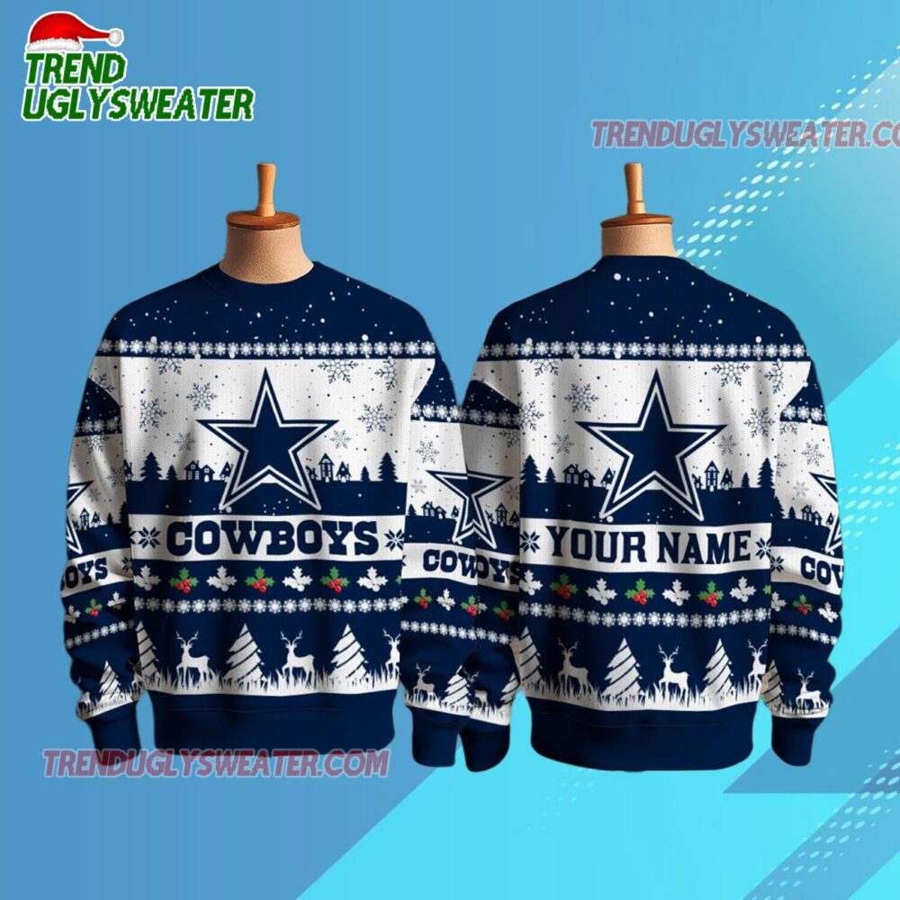Dallas Cowboys NFL Snow Ugly Christmas Sweater