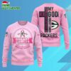 Green Bay Packers 2025 NFL My God Is Stronger Than Breast Cancer Chritmas Sweater 1 Green Bay Packers 2025 NFL My God Is Stronger Than Breast Cancer Chritmas Sweater