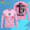 Las Vegas Raiders 2025 NFL My God Is Stronger Than Breast Cancer Chritmas Sweater 1 Las Vegas Raiders 2025 NFL My God Is Stronger Than Breast Cancer Chritmas Sweater