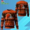 Nfl 2025 Christmas Browns Festive Reindeer Tree Ugly Sweater 2 2025 Christmas Browns Festive Reindeer Tree Ugly Sweater 1