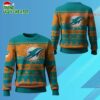 Nfl 2025 Christmas Dolphins Festive Reindeer Tree Ugly Sweater 2 2025 Christmas Dolphins Festive Reindeer Tree Ugly Sweater 1